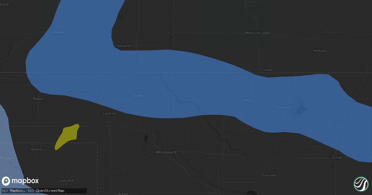 Hail map in Freedom, OK on June 12, 2026