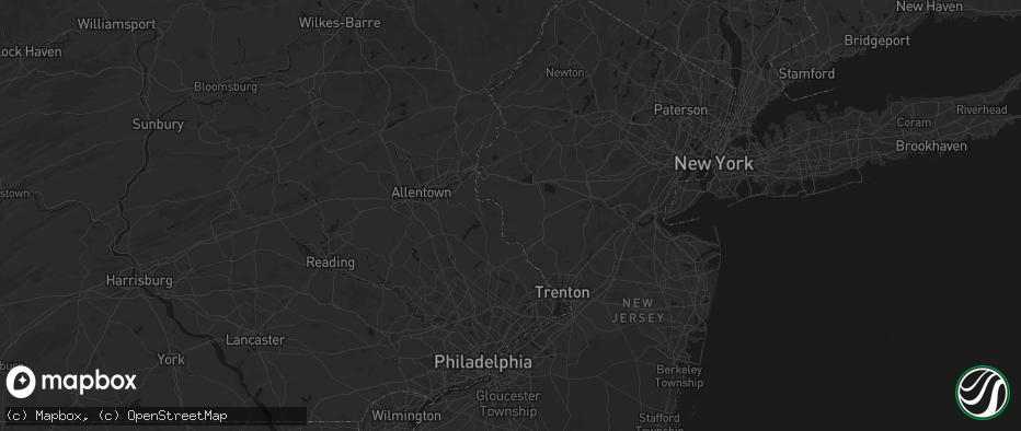 Hail map in Frenchtown, NJ on June 12, 2026