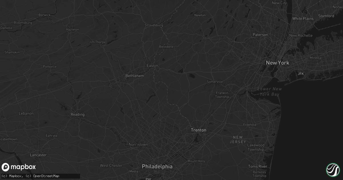 Hail map in Frenchtown, NJ on June 12, 2026