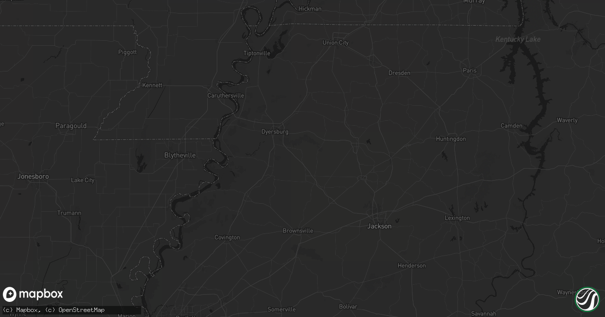 Hail map in Friendship, TN on June 12, 2026