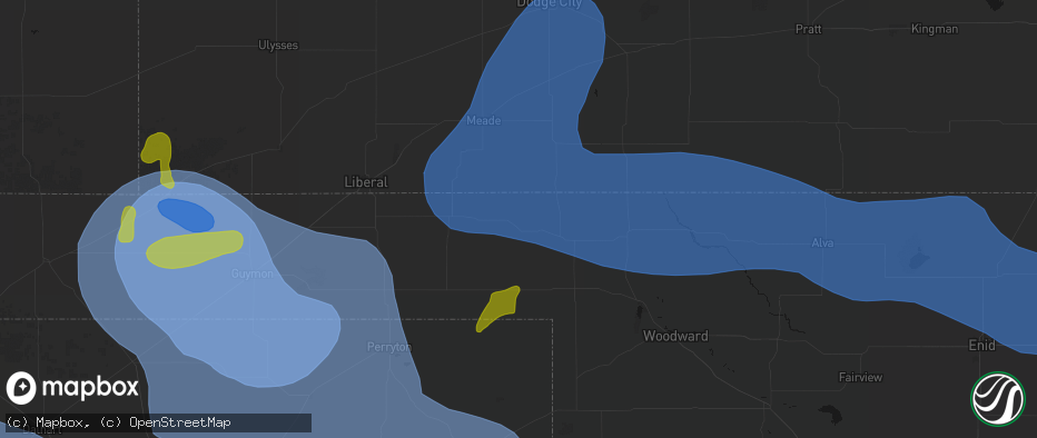 Hail map in Gate, OK on June 12, 2026