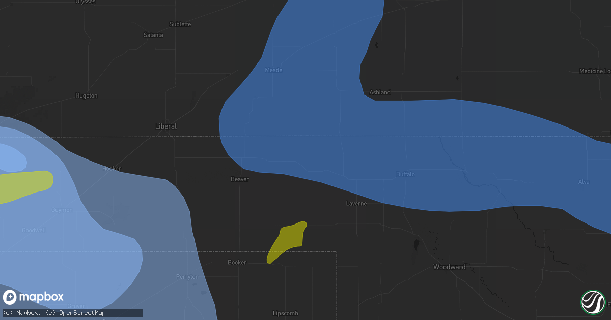 Hail map in Gate, OK on June 12, 2026