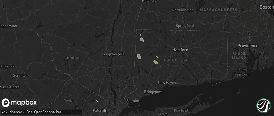 Hail map in Gaylordsville, CT on June 12, 2026