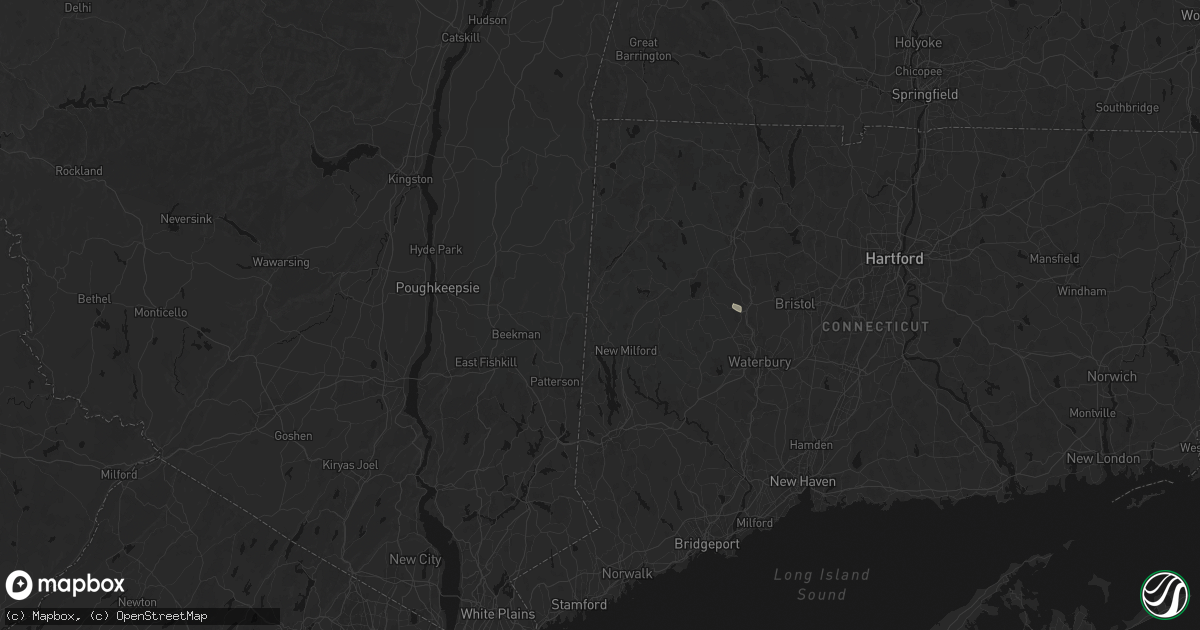 Hail map in Gaylordsville, CT on June 12, 2026