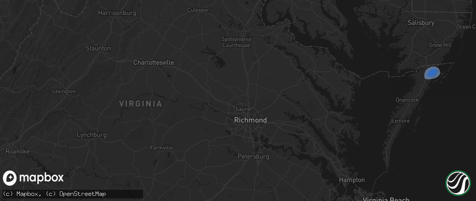 Hail map in Glen Allen, VA on June 12, 2026