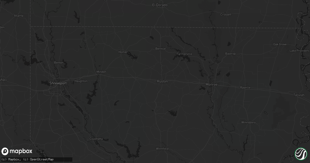 Hail map in Grambling, LA on June 12, 2026