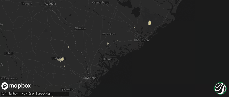 Hail map in Green Pond, SC on June 12, 2026