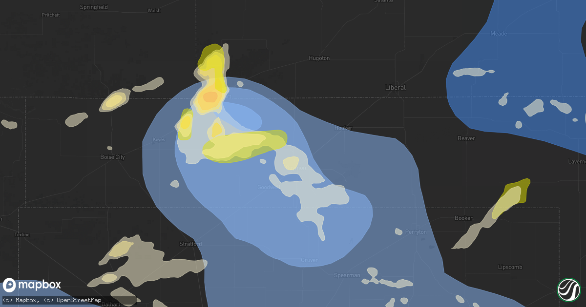 Hail map in Guymon, OK on June 12, 2026