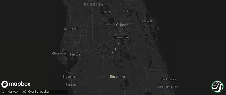Hail map in Haines City, FL on June 12, 2026