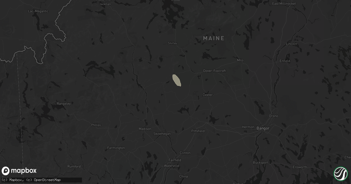 Hail map in Harmony, ME on June 12, 2026