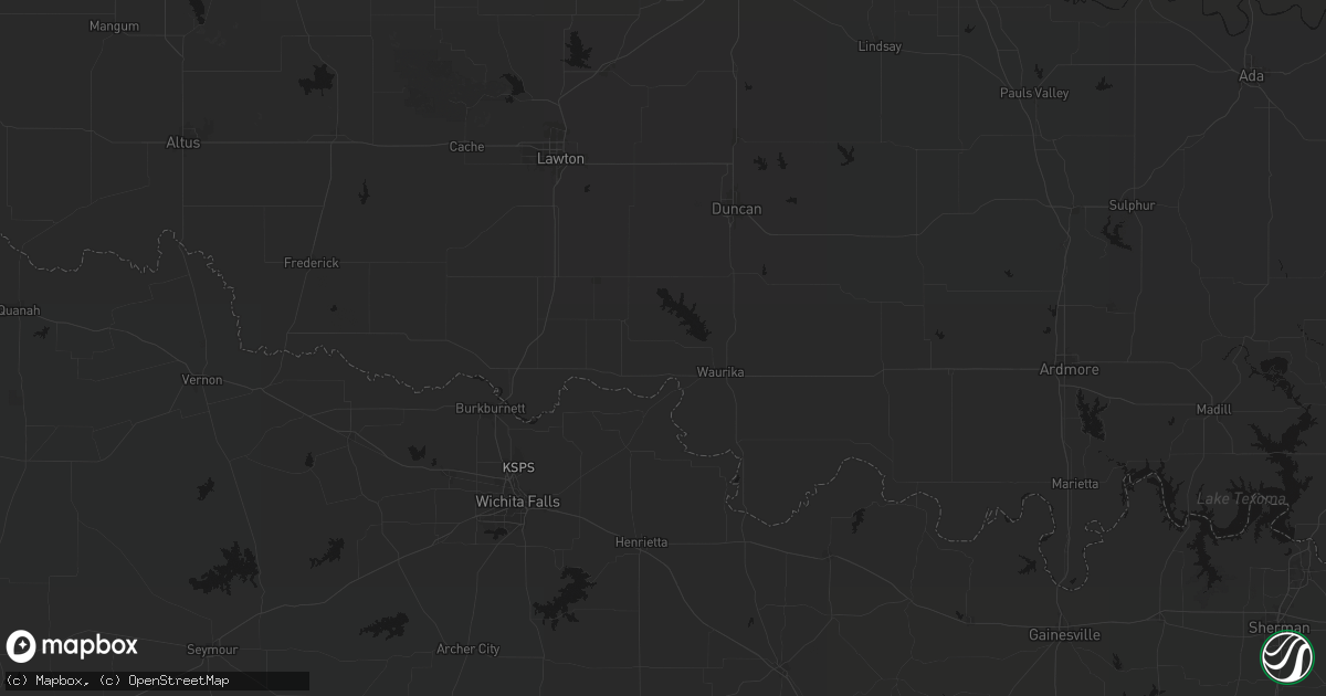 Hail map in Hastings, OK on June 12, 2026