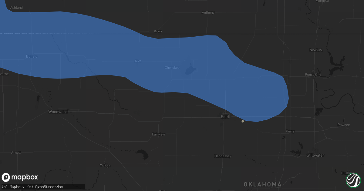Hail map in Helena, OK on June 12, 2026