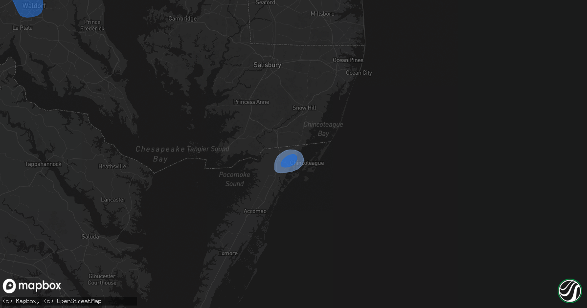 Hail map in Horntown, VA on June 12, 2026