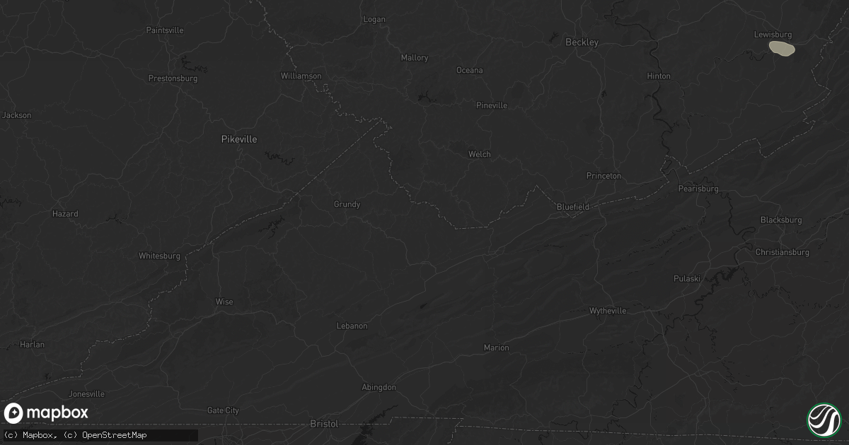 Hail map in Jewell Ridge, VA on June 12, 2026