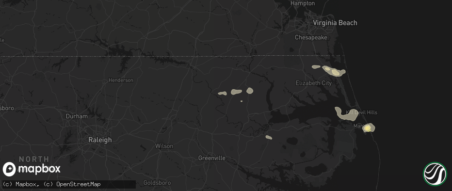 Hail map in Kelford, NC on June 12, 2026