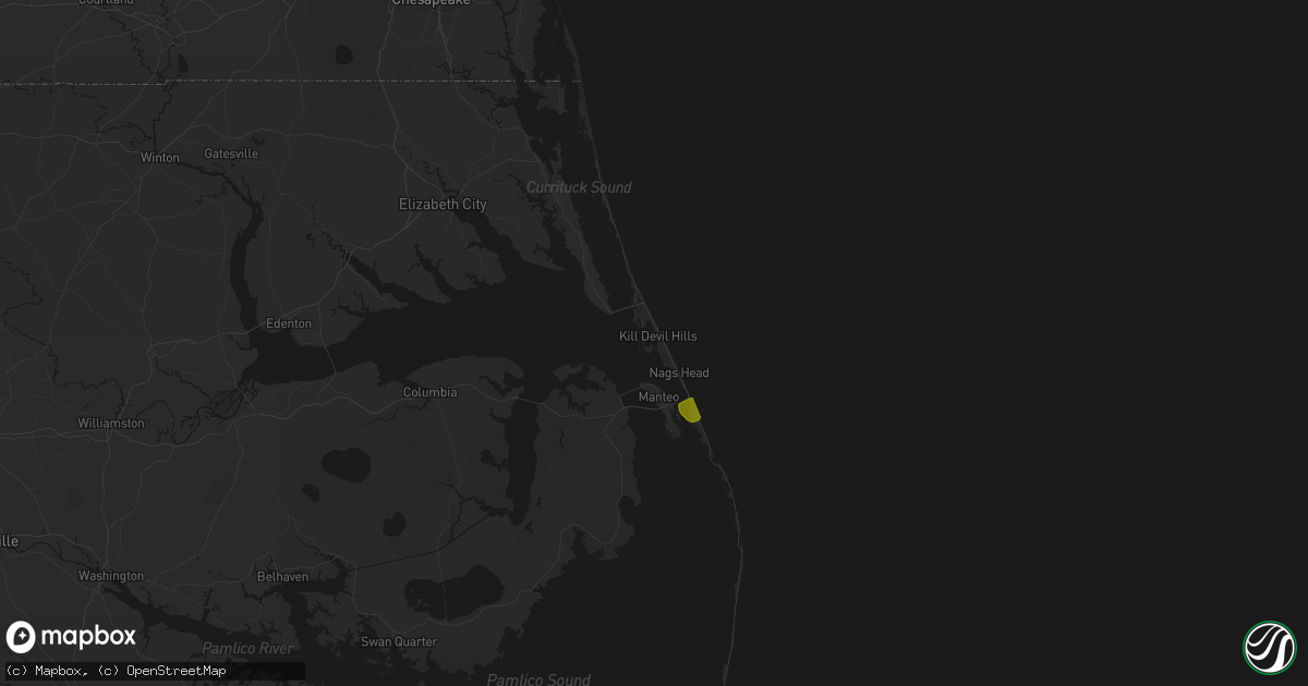Hail map in Kill Devil Hills, NC on June 12, 2026