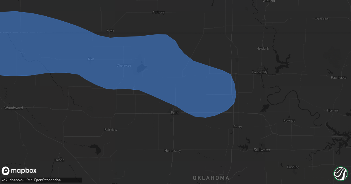 Hail map in Kremlin, OK on June 12, 2026