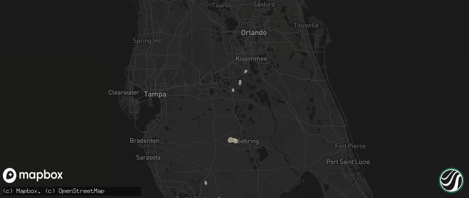 Hail map in Lake Wales, FL on June 12, 2026