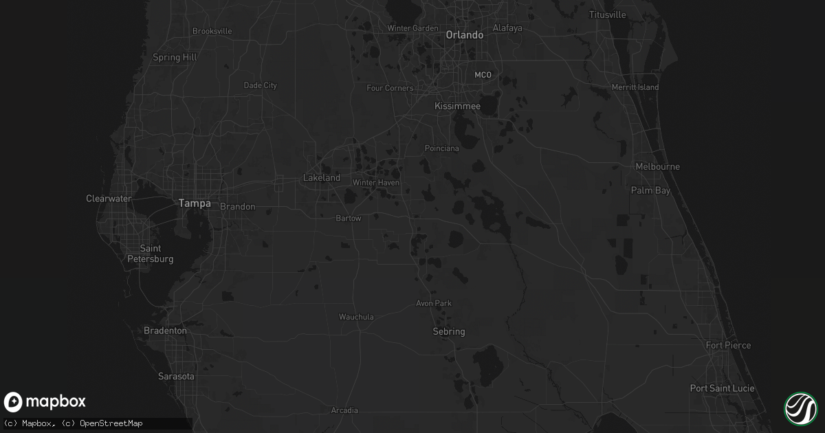 Hail map in Lake Wales, FL on June 12, 2026