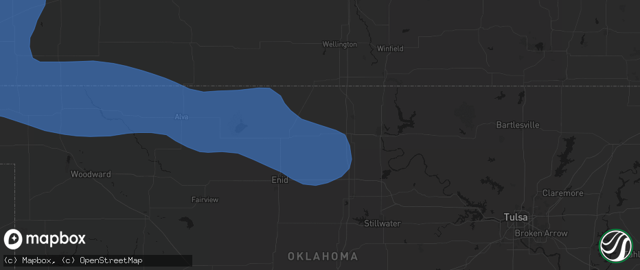 Hail map in Lamont, OK on June 12, 2026