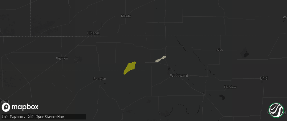 Hail map in Laverne, OK on June 12, 2026