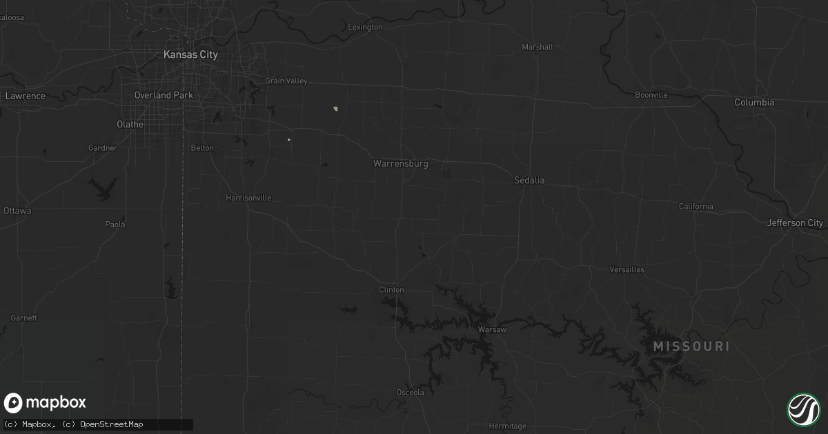 Hail map in Leeton, MO on June 12, 2026