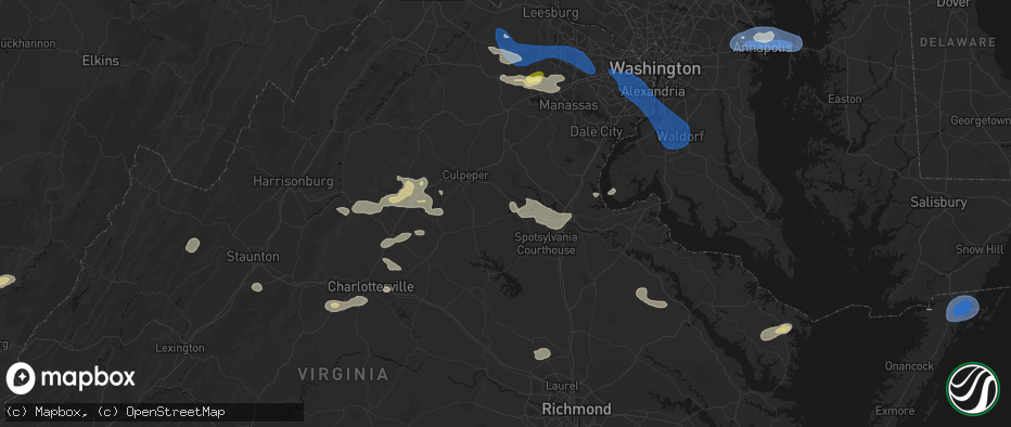 Hail map in Locust Grove, VA on June 12, 2026