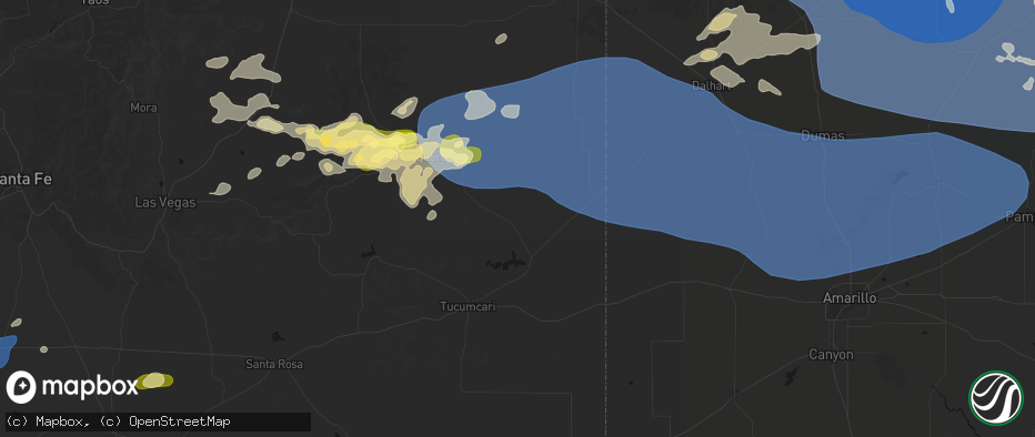 Hail map in Logan, NM on June 12, 2026