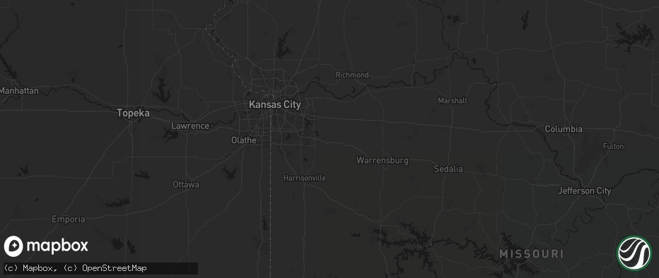 Hail map in Lone Jack, MO on June 12, 2026