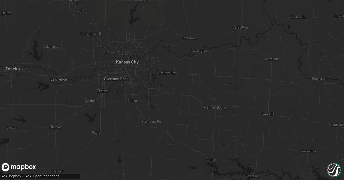Hail map in Lone Jack, MO on June 12, 2026