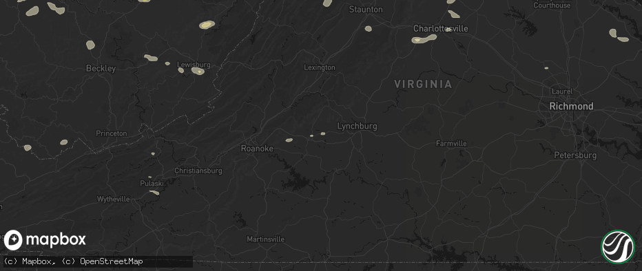 Hail map in Lowry, VA on June 12, 2026