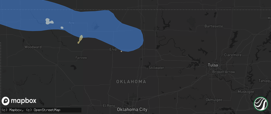 Hail map in Lucien, OK on June 12, 2026