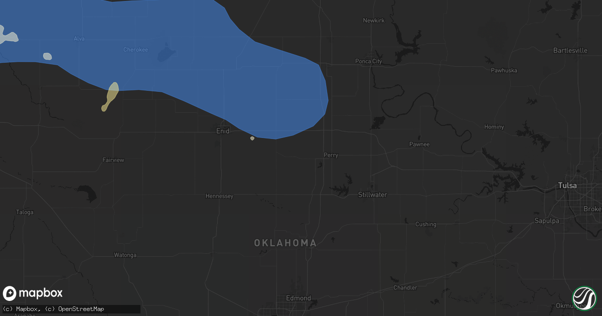 Hail map in Lucien, OK on June 12, 2026