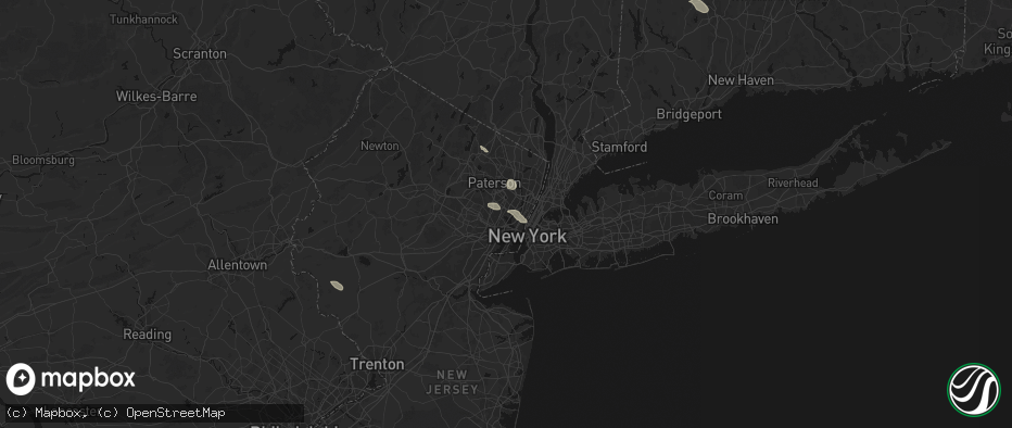 Hail map in Lyndhurst, NJ on June 12, 2026