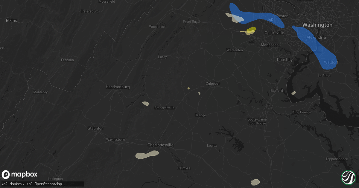 Hail map in Madison, VA on June 12, 2026
