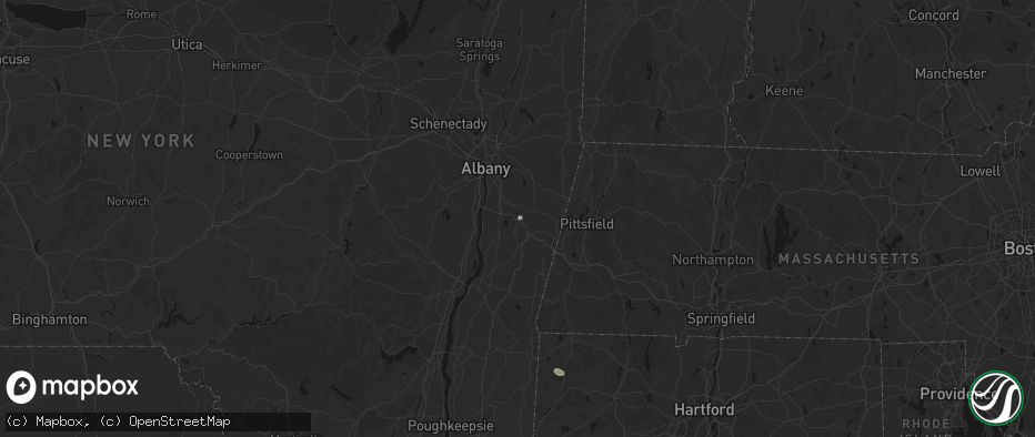 Hail map in Malden Bridge, NY on June 12, 2026