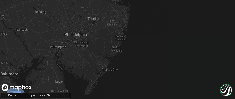 Hail map in Manahawkin, NJ on June 12, 2026