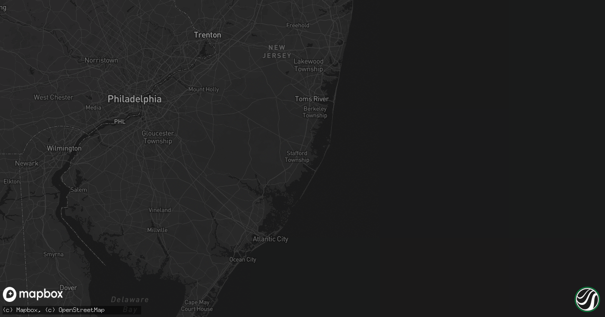 Hail map in Manahawkin, NJ on June 12, 2026
