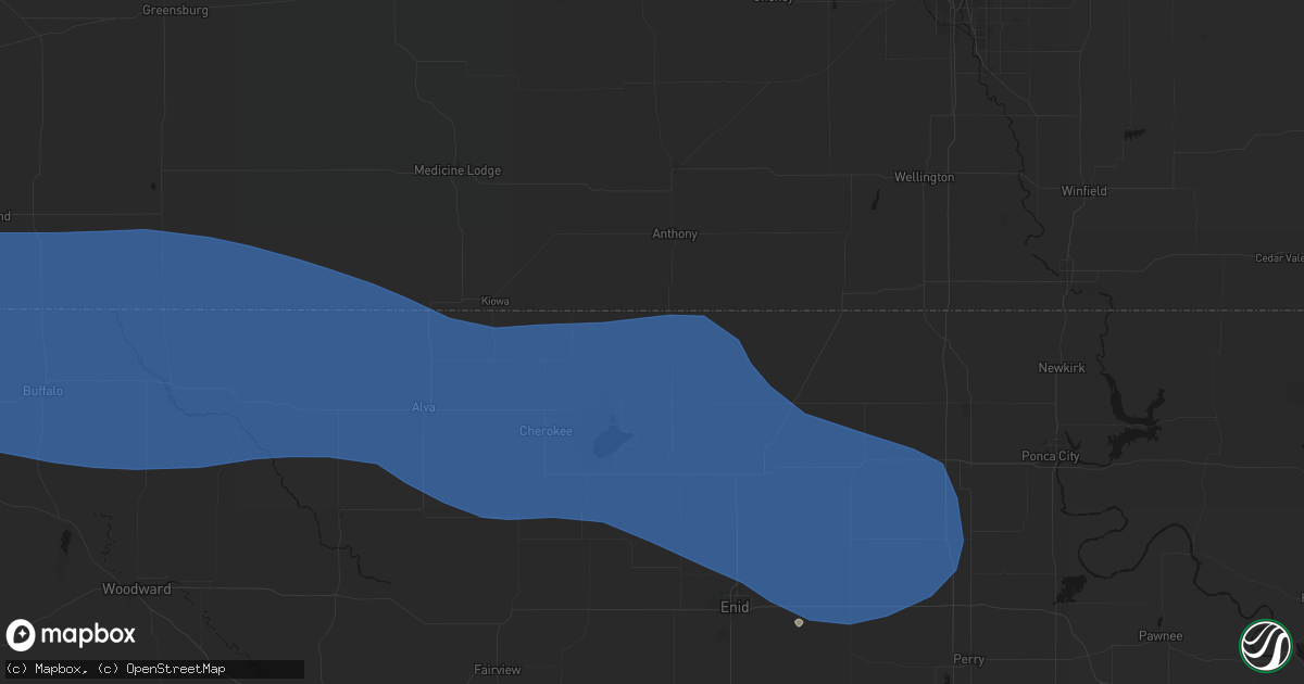 Hail map in Manchester, OK on June 12, 2026