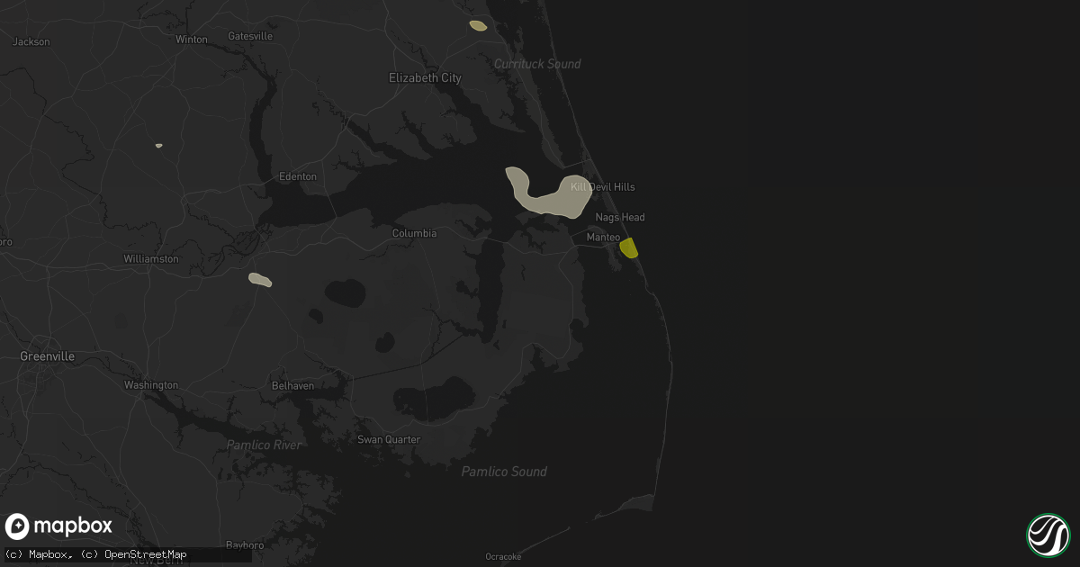 Hail map in Manns Harbor, NC on June 12, 2026