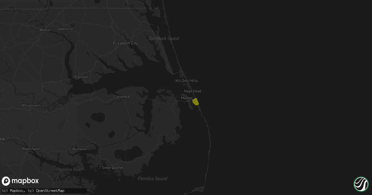 Hail map in Manteo, NC on June 12, 2026