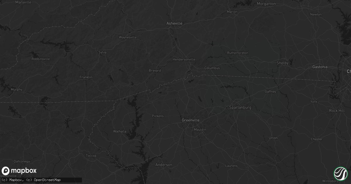 Hail map in Marietta, SC on June 12, 2026