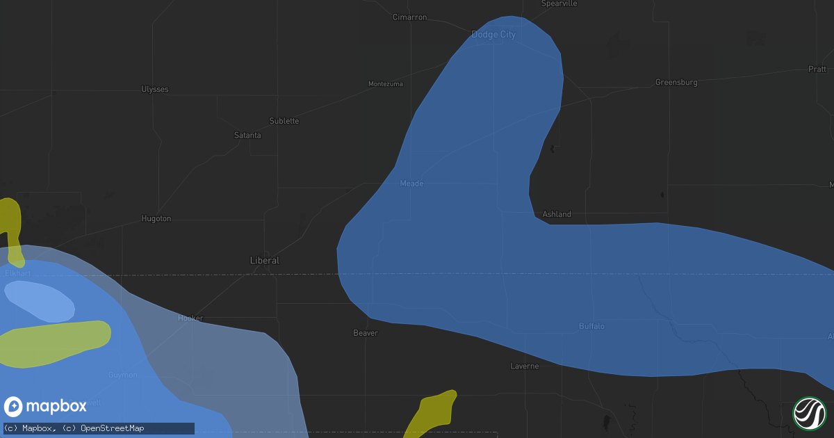 Hail map in Meade, KS on June 12, 2026