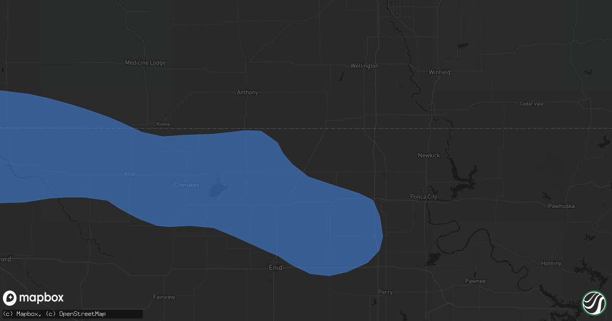 Hail map in Medford, OK on June 12, 2026