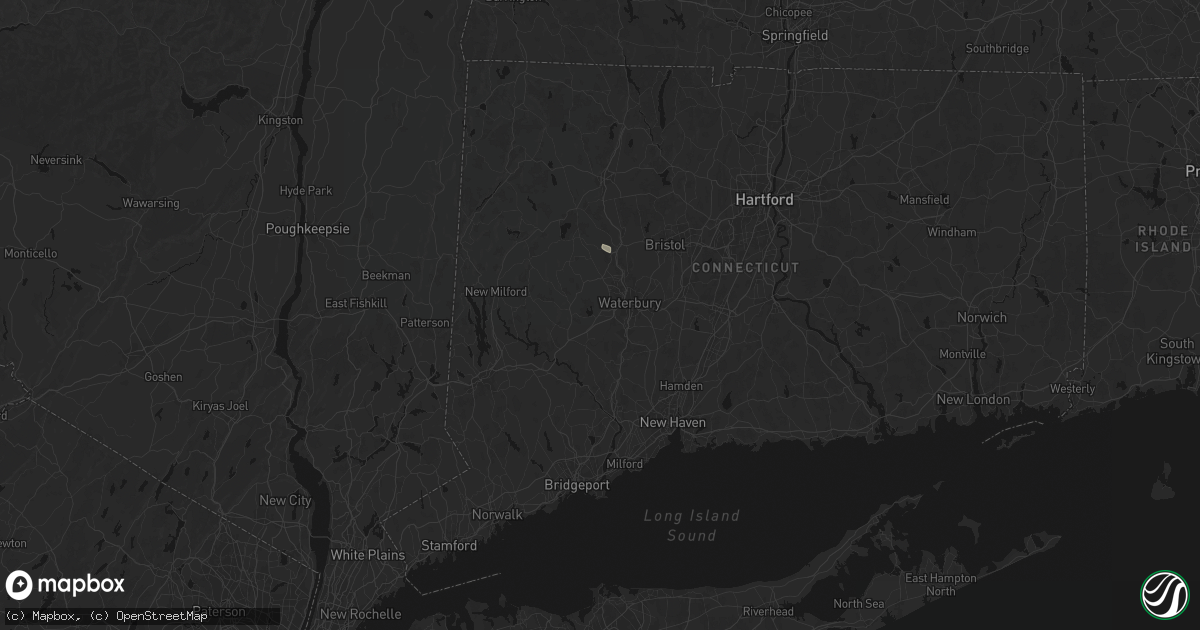 Hail map in Middlebury, CT on June 12, 2026