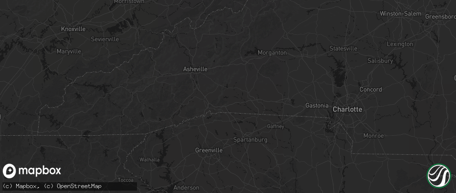 Hail map in Mill Spring, NC on June 12, 2026