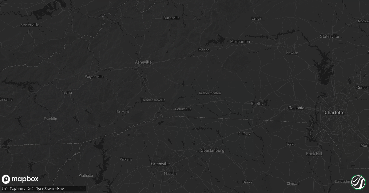 Hail map in Mill Spring, NC on June 12, 2026