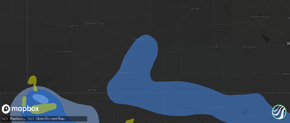 Hail map in Minneola, KS on June 12, 2026