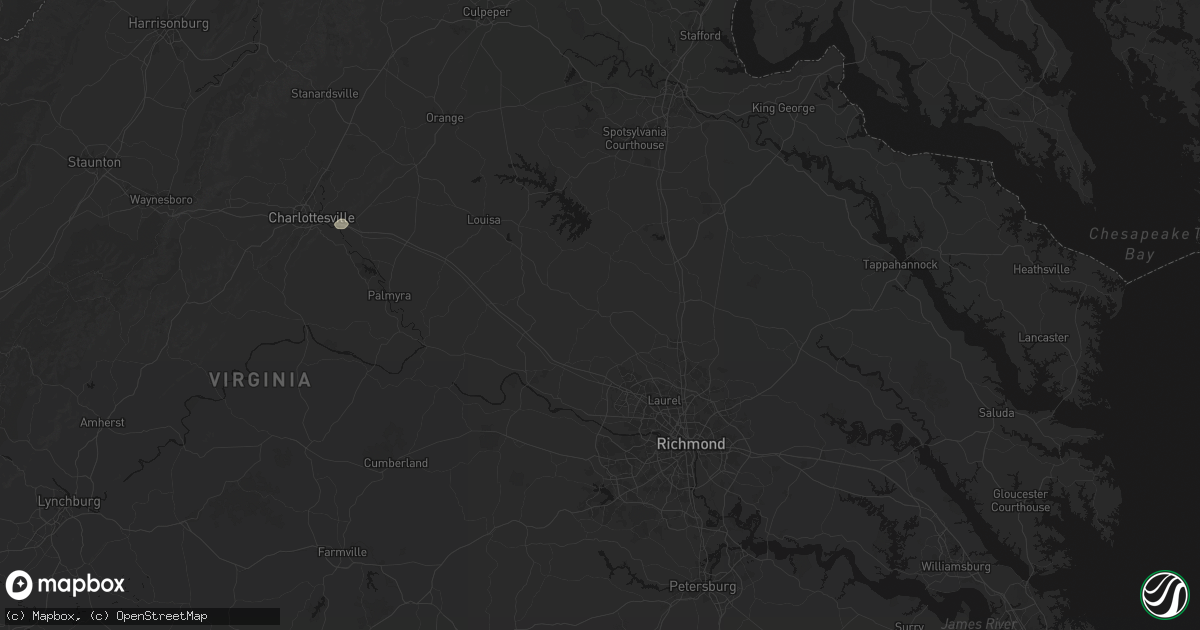 Hail map in Montpelier, VA on June 12, 2026