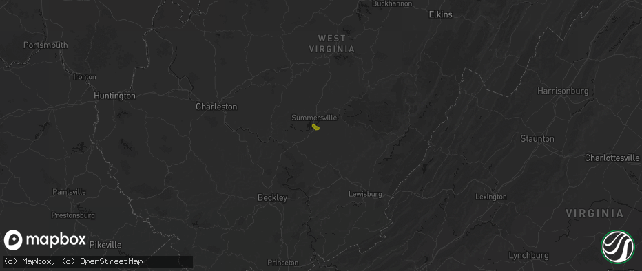 Hail map in Mount Nebo, WV on June 12, 2026